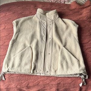 Women's Beige Sherpa Vest